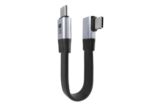 U4 80G Type-C male to male side bend 90 degree data cable