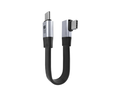 U4 80G Type-C male to male side bend 90 degree data cable