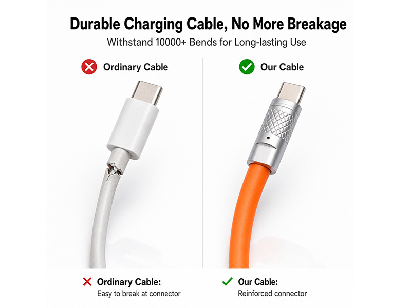 240W/40Gbps silicone charging cable - 图片 4