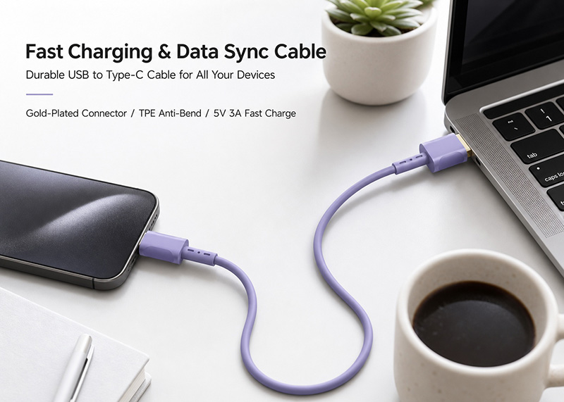 Type-C 2.0 5V 3A mobile data cable - 图片 6