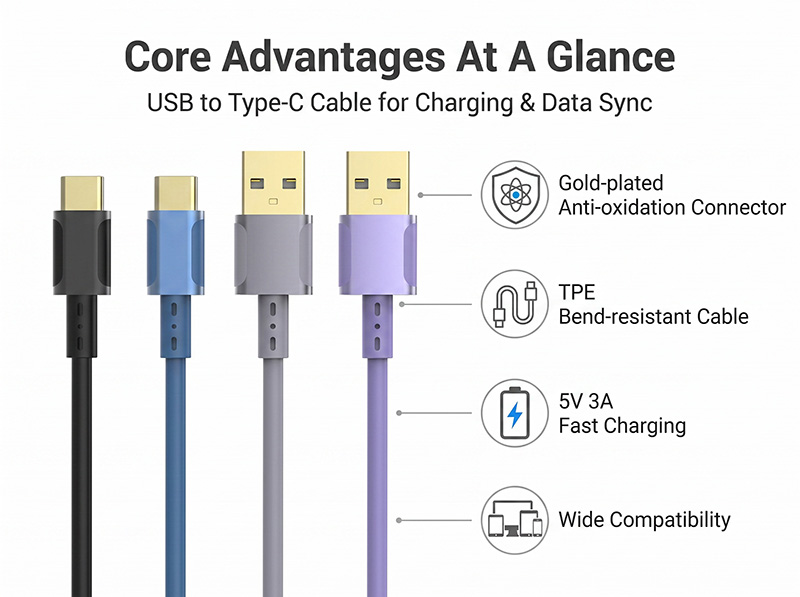 Type-C 2.0 5V 3A mobile data cable - 图片 4