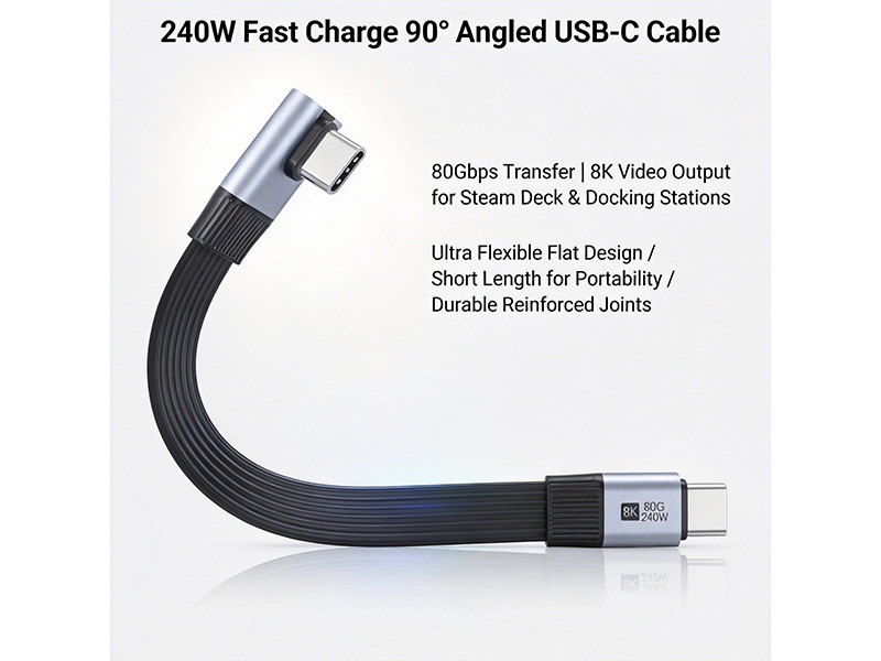 U4 80G TYPE CM-CM 90-degree bent data cable - 图片 3