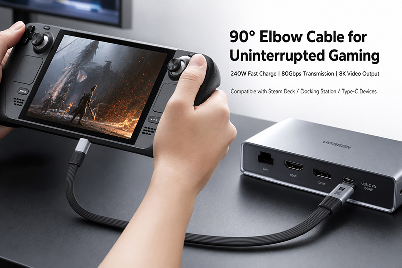 U4 80G TYPE CM-CM 90-degree bent data cable - 图片 6