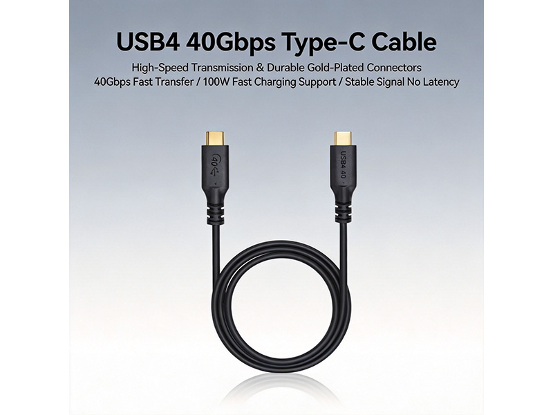 The USB4 100W injection molded high-speed data cable - 图片 3