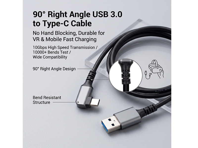 The USB Type-C male 90 ° data cable - 图片 4
