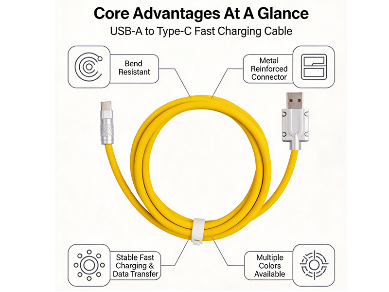 240W/40Gbps silicone charging cable - 图片 5
