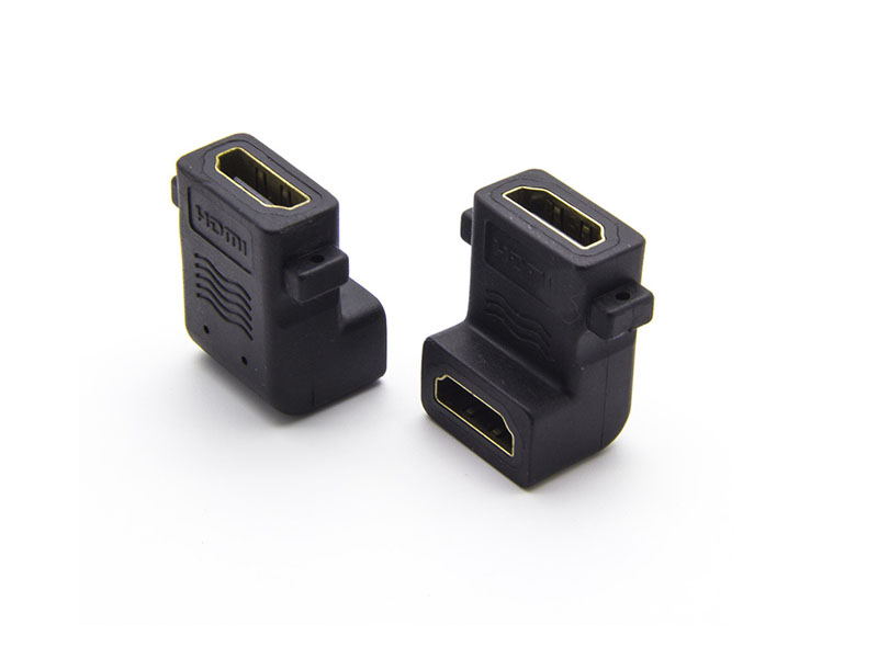 90-degree HDMI A female to A female ear-type high-definition adapter