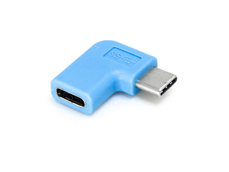 90-degree Type C male-to-female adapter