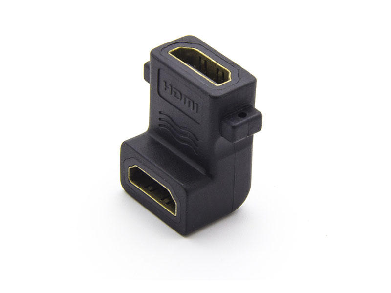90-degree HDMI A female to A female ear-type high-definition adapter