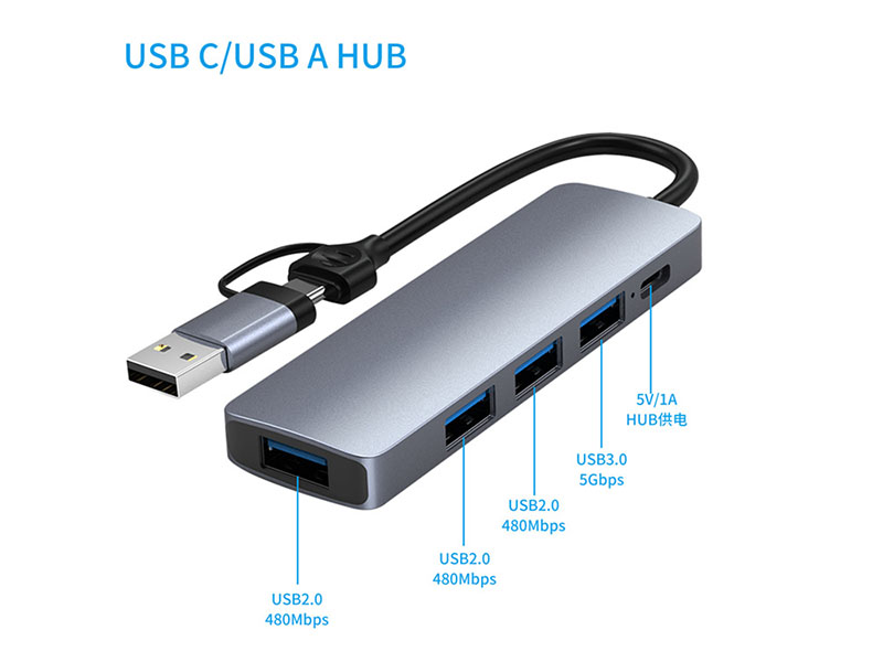 2-in-1 5-in-1 Type C USB 3.0 splitter